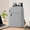 This grey, simple and fashionable backpack is light, durable and has a large capacity for student commuting details Picture